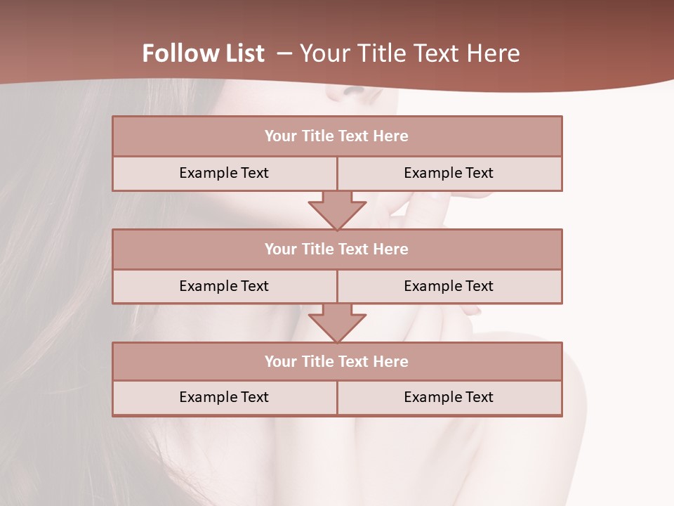 Blonde Head Blue PowerPoint Template