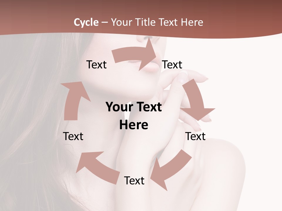 Blonde Head Blue PowerPoint Template