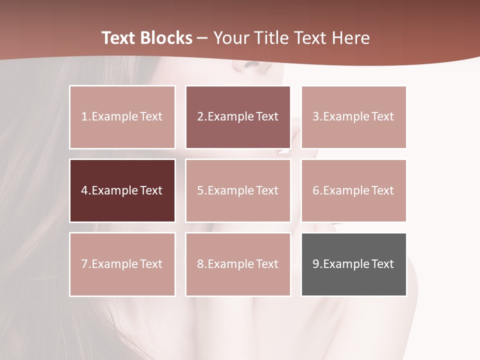 Blonde Head Blue PowerPoint Template