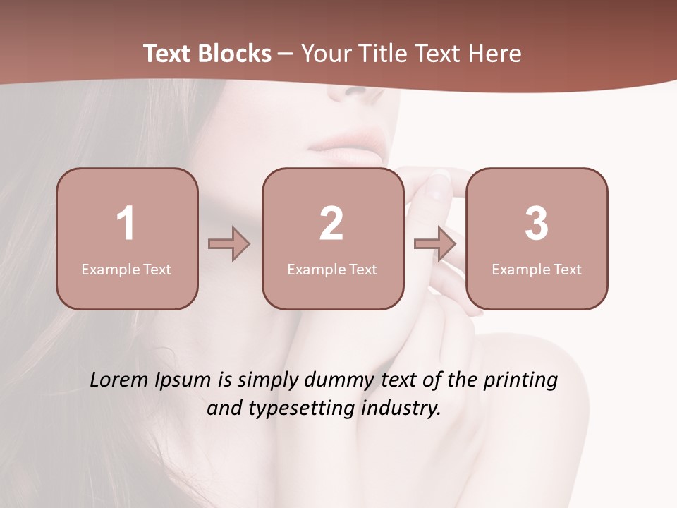 Blonde Head Blue PowerPoint Template