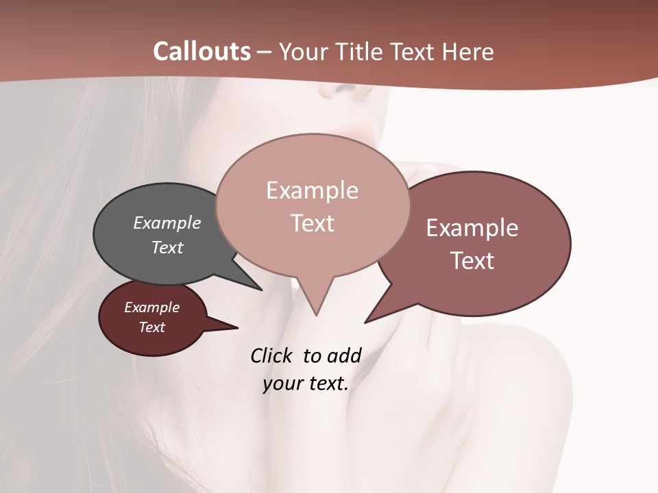 Blonde Head Blue PowerPoint Template