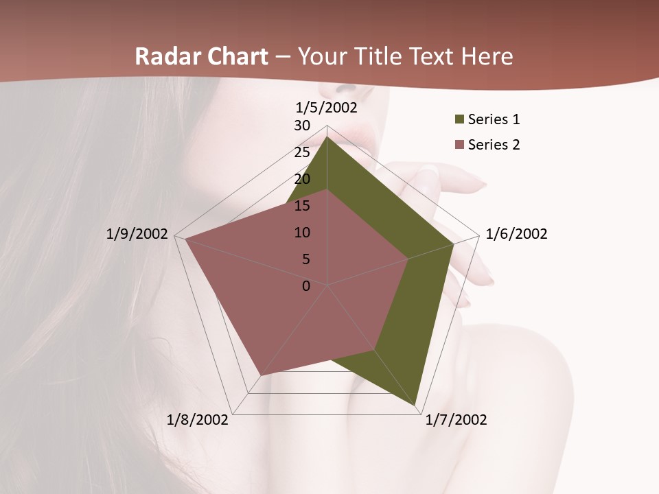 Blonde Head Blue PowerPoint Template