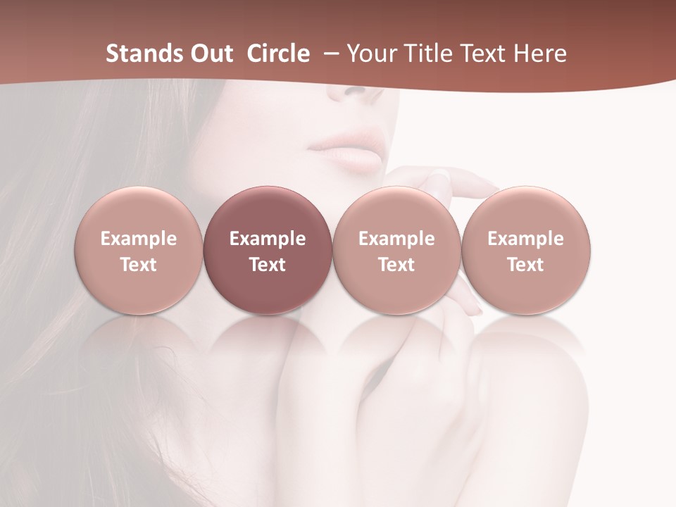 Blonde Head Blue PowerPoint Template