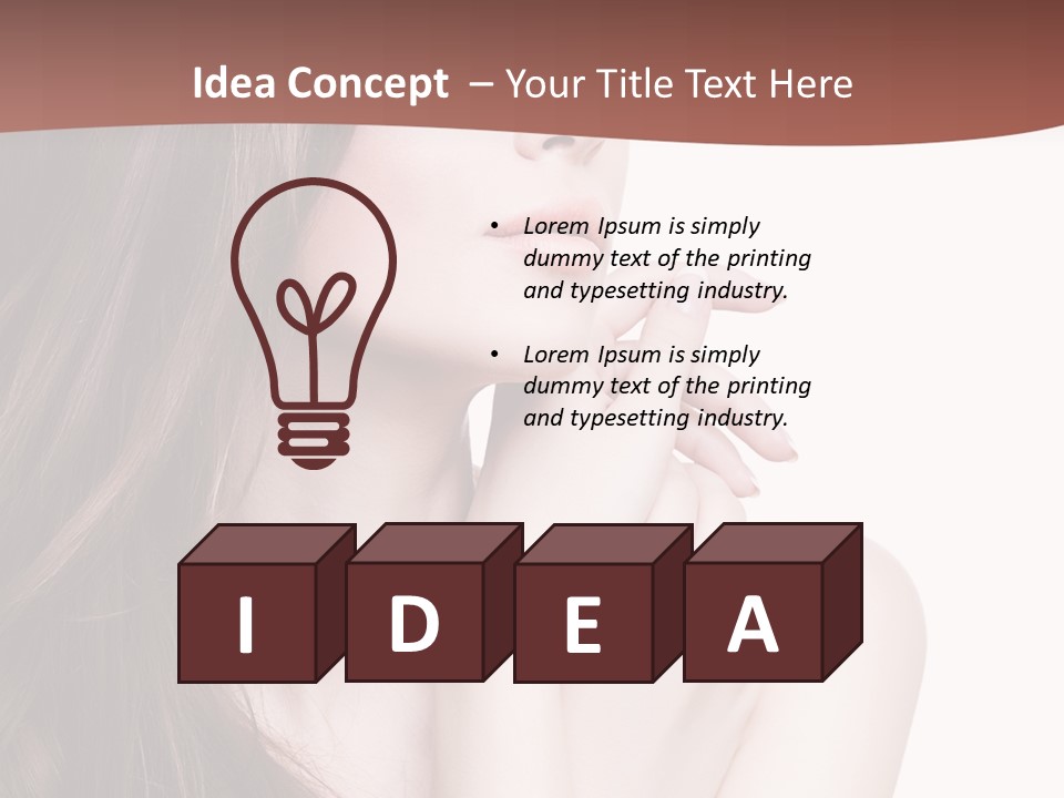 Blonde Head Blue PowerPoint Template