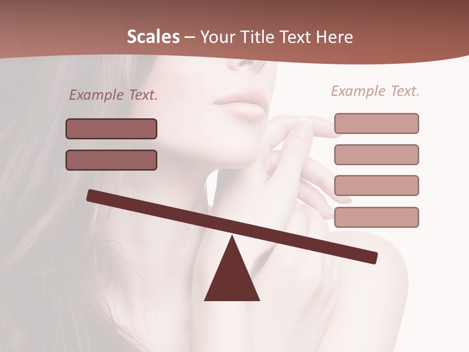 Blonde Head Blue PowerPoint Template