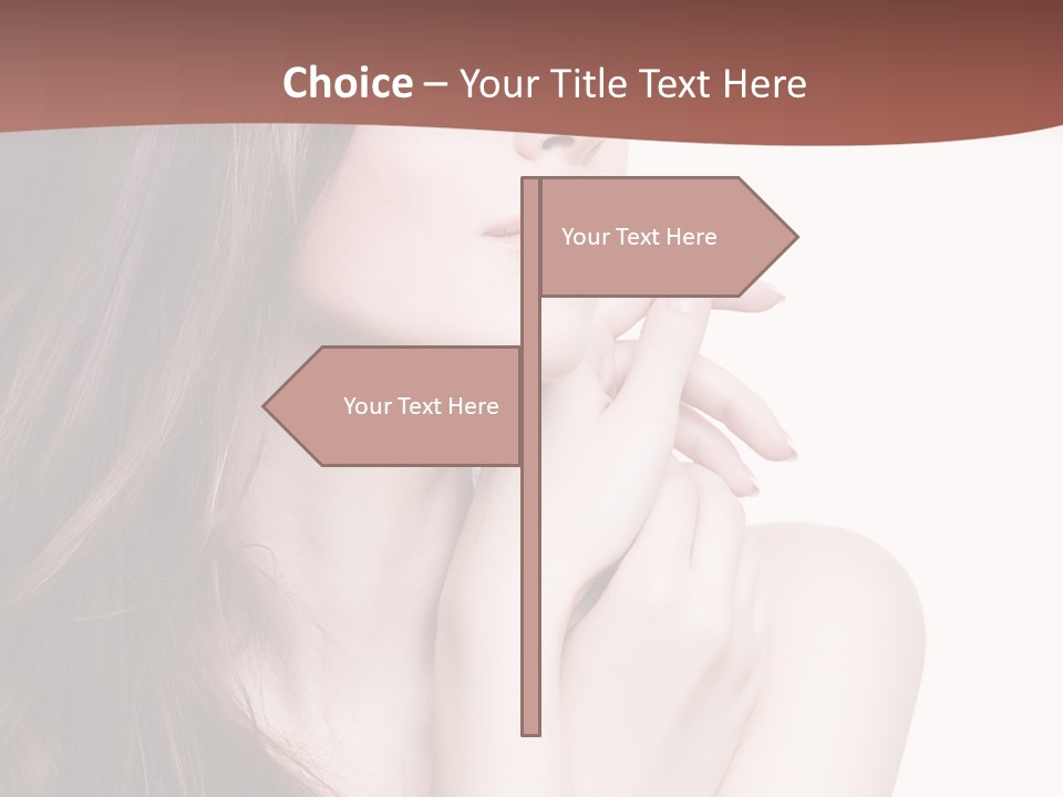 Blonde Head Blue PowerPoint Template