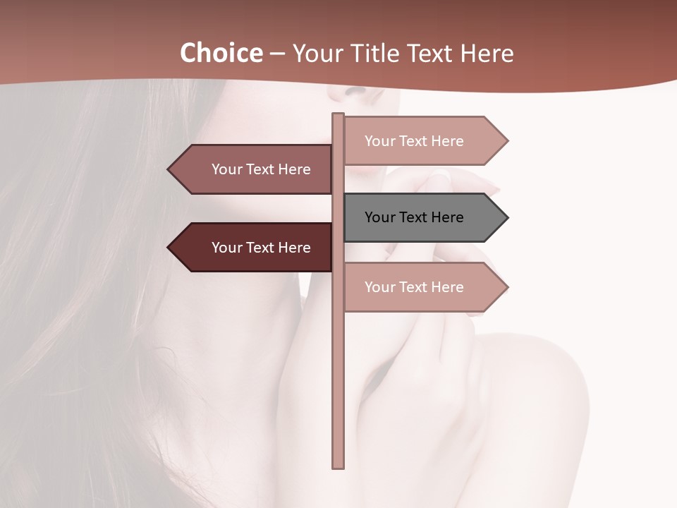 Blonde Head Blue PowerPoint Template