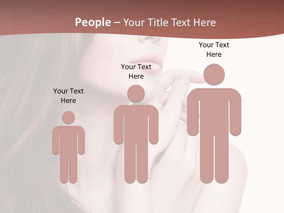 Blonde Head Blue PowerPoint Template