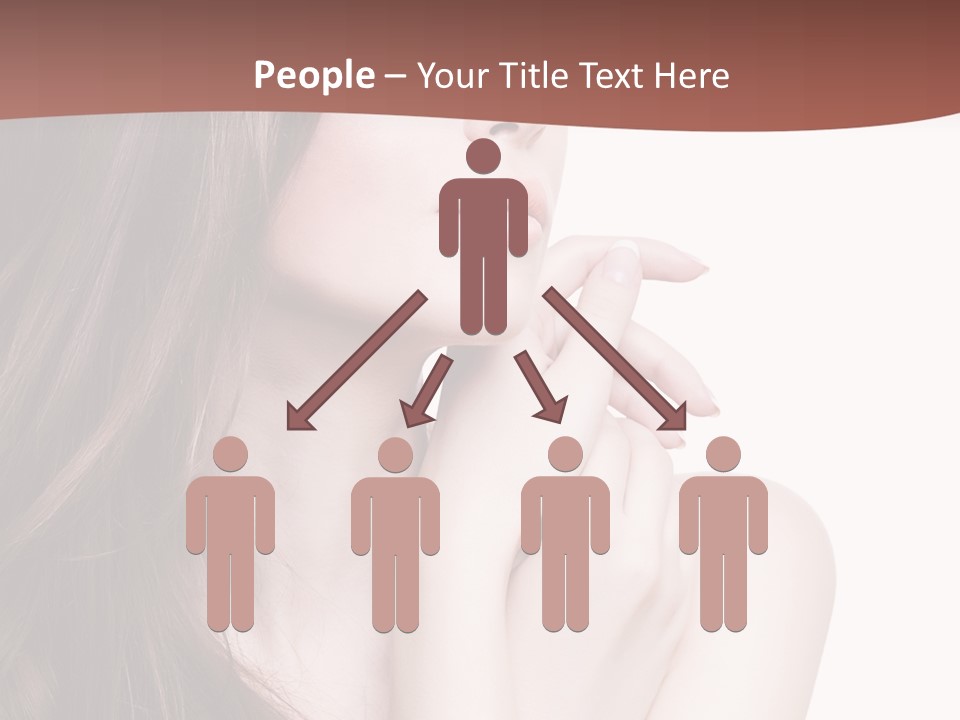 Blonde Head Blue PowerPoint Template