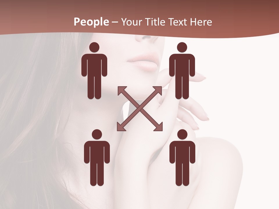 Blonde Head Blue PowerPoint Template