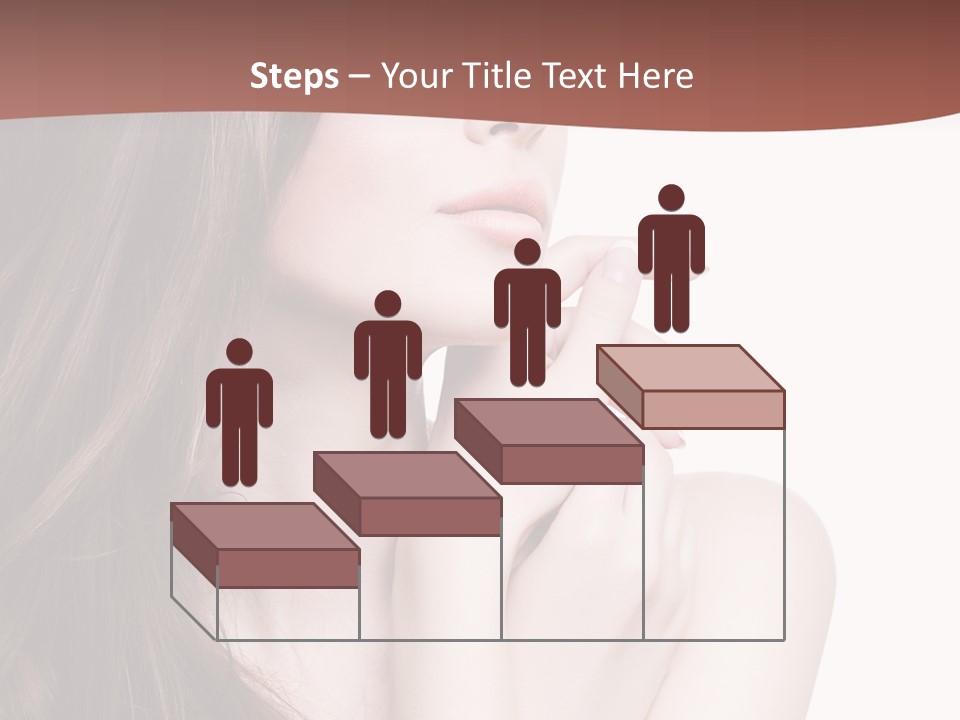 Blonde Head Blue PowerPoint Template