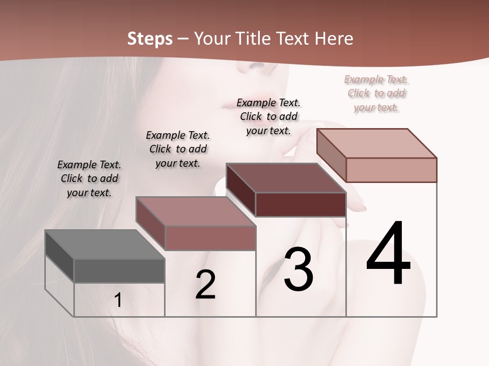 Blonde Head Blue PowerPoint Template