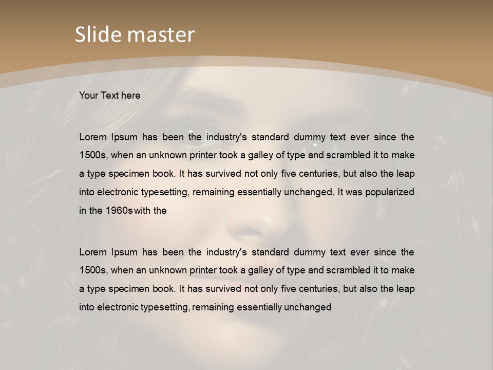 White European Model PowerPoint Template