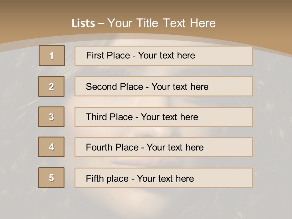 White European Model PowerPoint Template