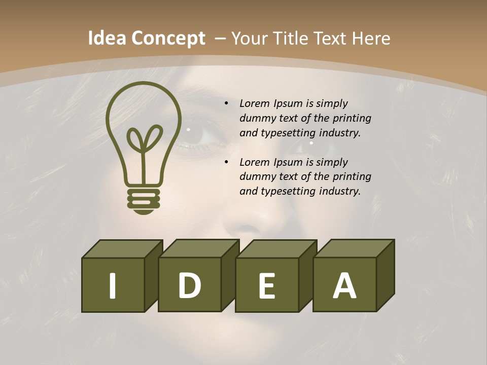 White European Model PowerPoint Template