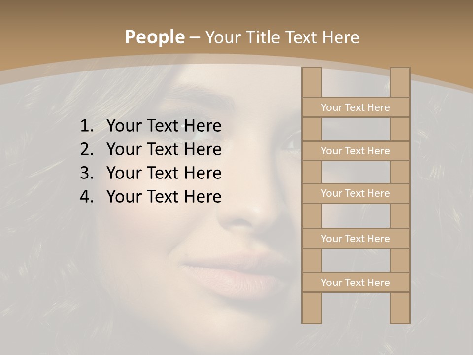 White European Model PowerPoint Template