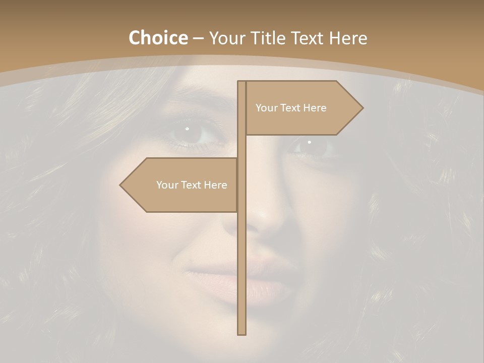 White European Model PowerPoint Template