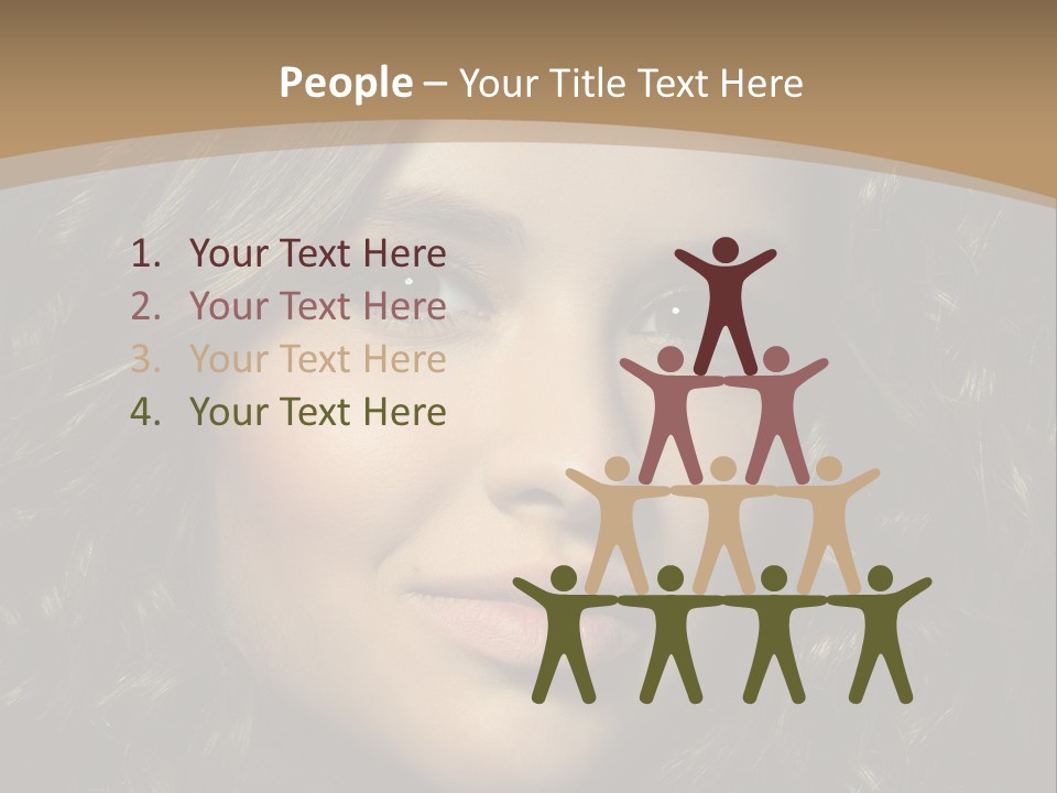 White European Model PowerPoint Template