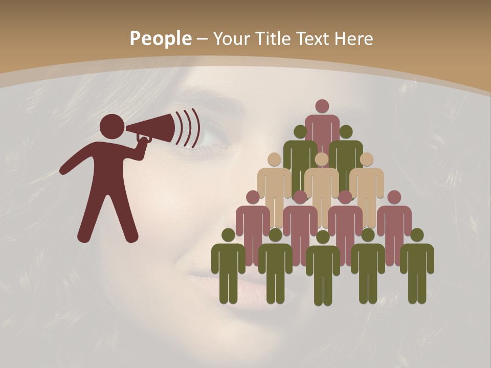 White European Model PowerPoint Template