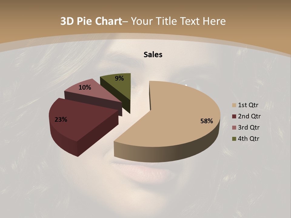 White European Model PowerPoint Template