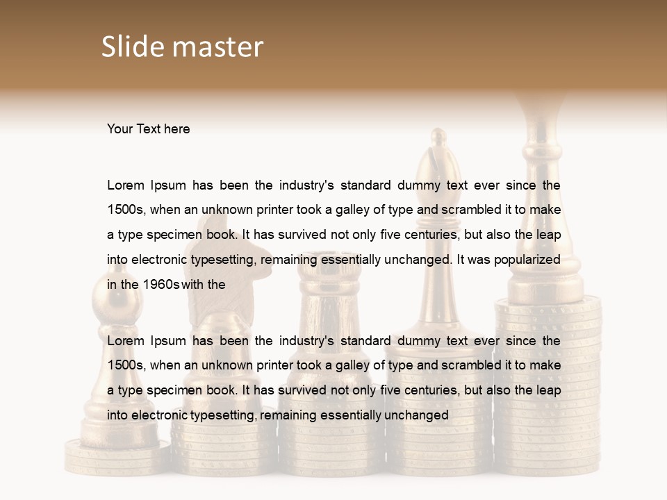 Golden Isolated Marketing PowerPoint Template