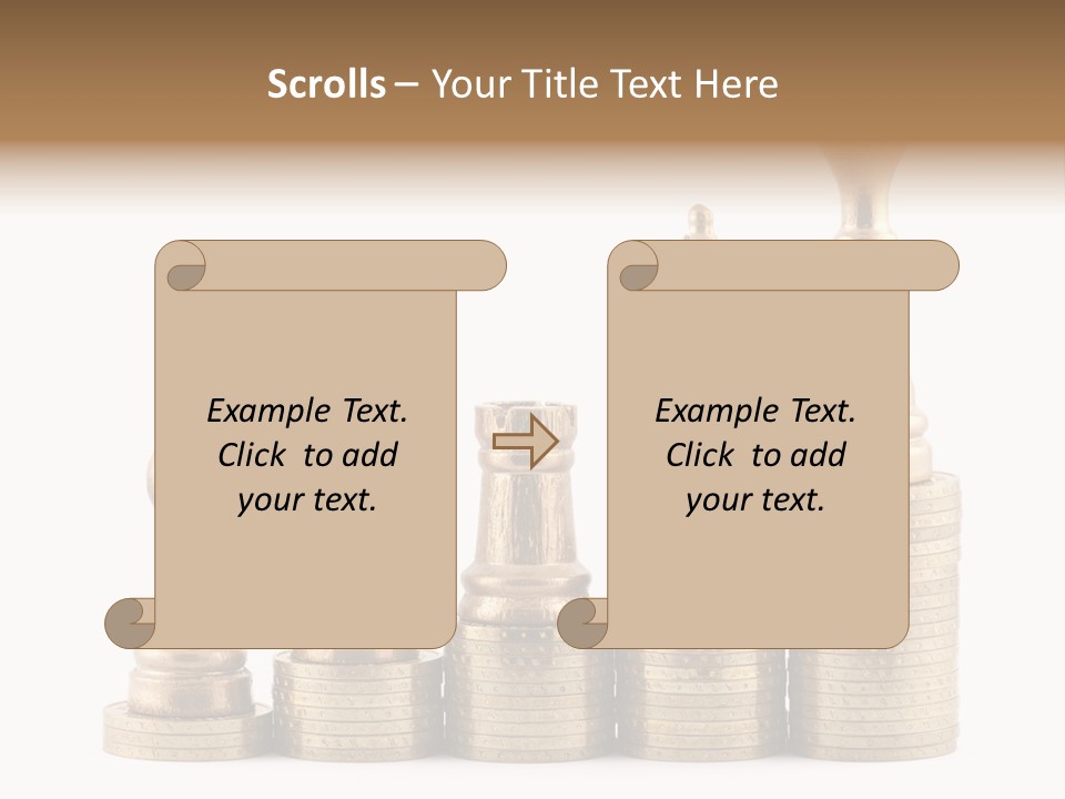 Golden Isolated Marketing PowerPoint Template