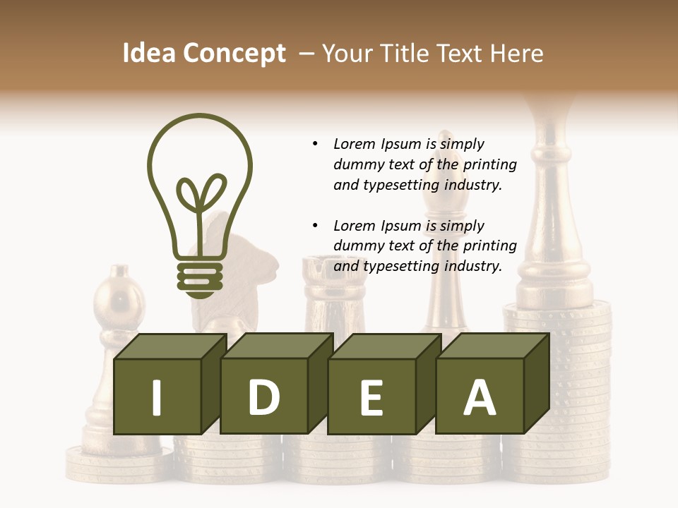 Golden Isolated Marketing PowerPoint Template