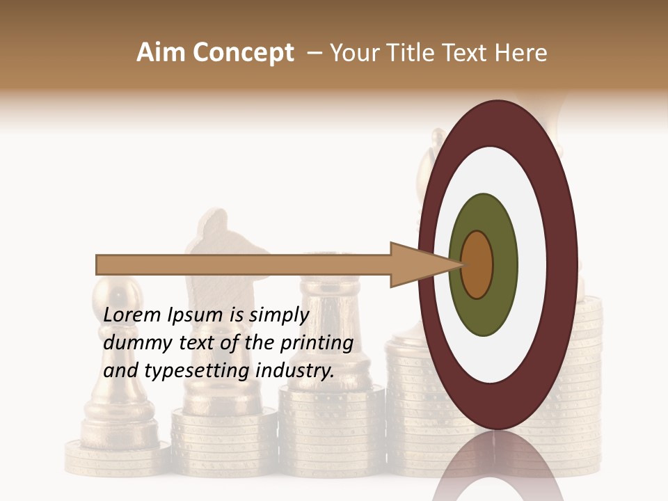 Golden Isolated Marketing PowerPoint Template