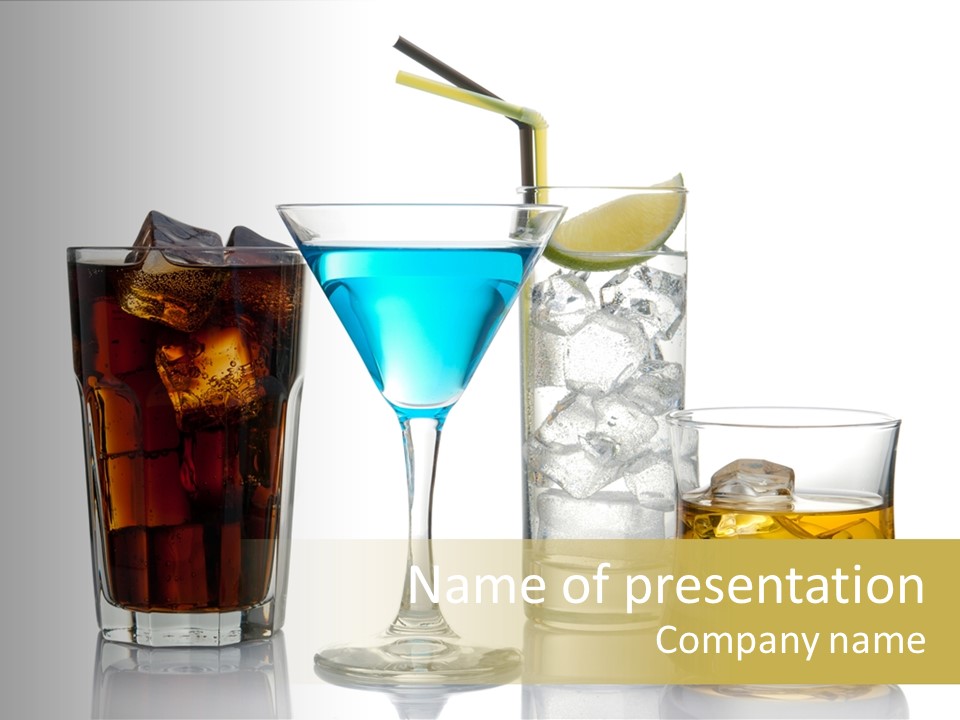 Ice Refreshment Studio PowerPoint Template
