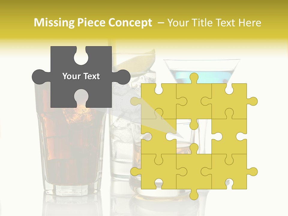 Whiskey Blue Color Image PowerPoint Template