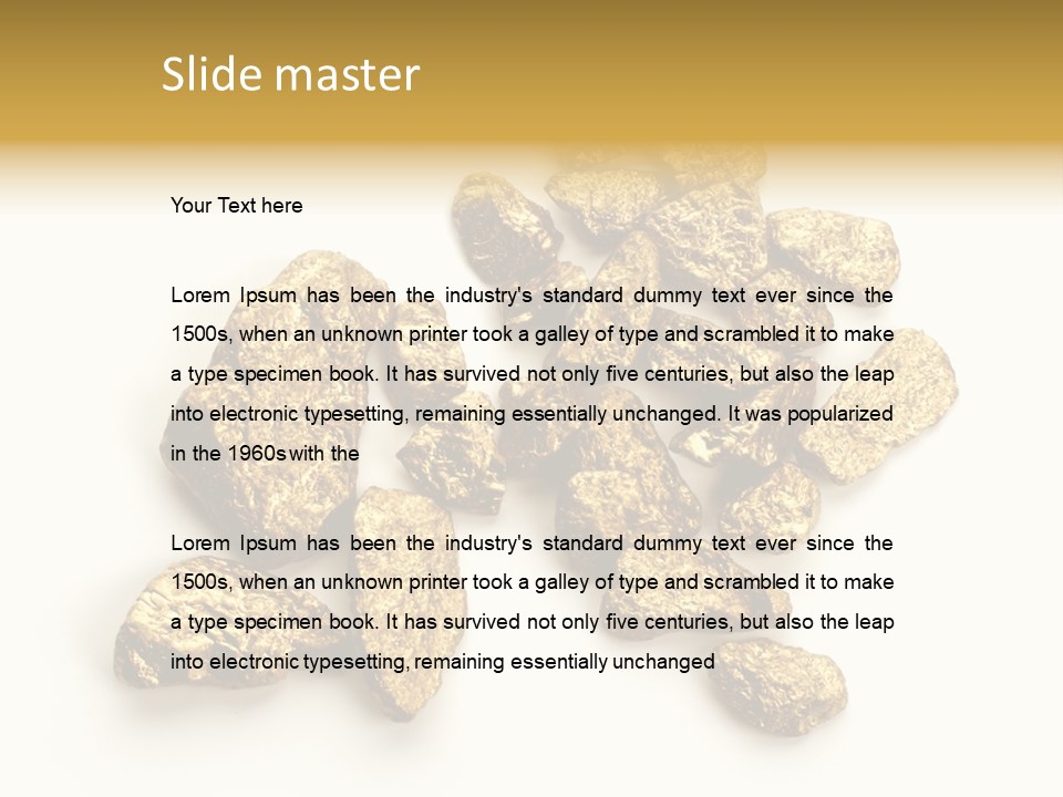 Nugget Heap Aurum PowerPoint Template