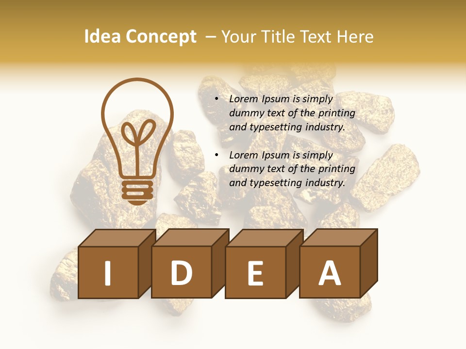 Nugget Heap Aurum PowerPoint Template