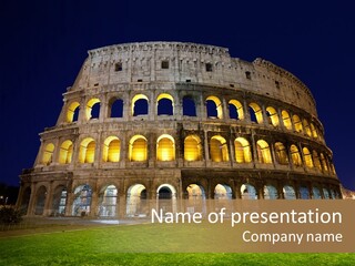 Amphitheater Gladiator Empire PowerPoint Template