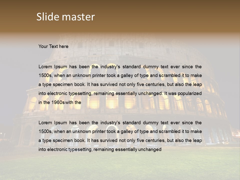 Amphitheater Gladiator Empire PowerPoint Template