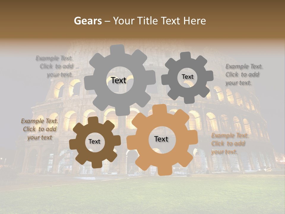 Amphitheater Gladiator Empire PowerPoint Template