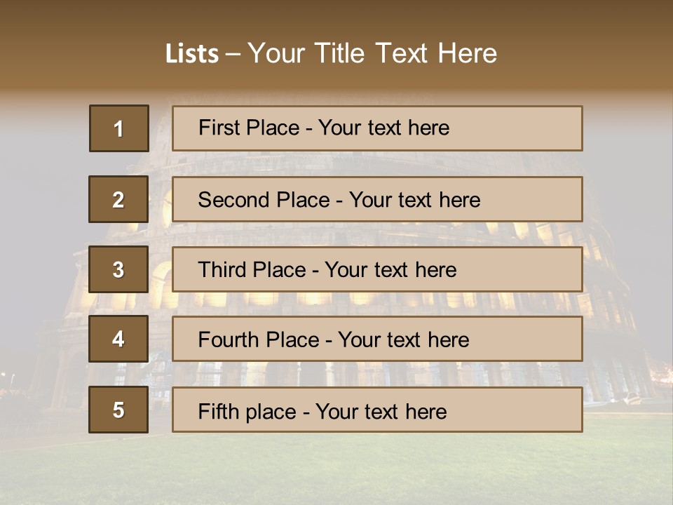 Amphitheater Gladiator Empire PowerPoint Template