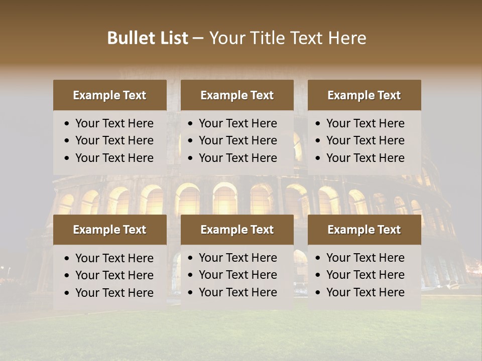 Amphitheater Gladiator Empire PowerPoint Template