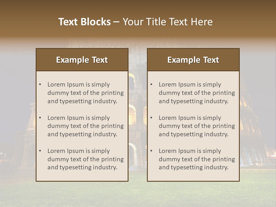 Amphitheater Gladiator Empire PowerPoint Template