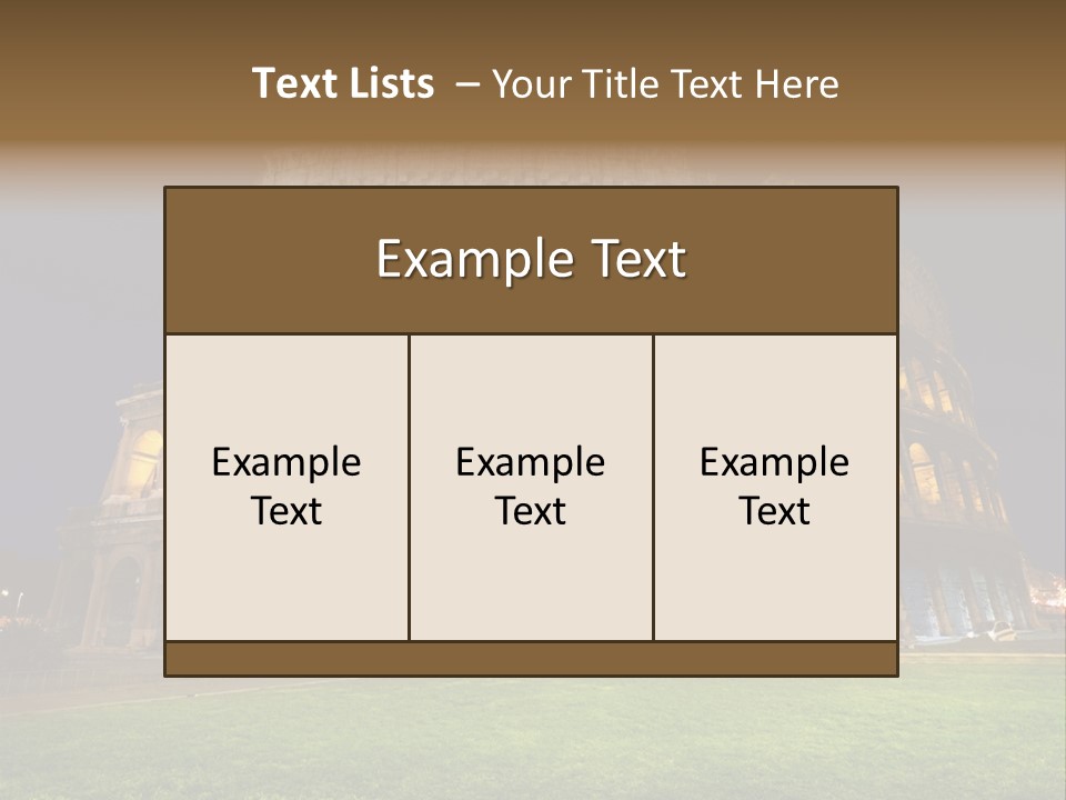 Amphitheater Gladiator Empire PowerPoint Template