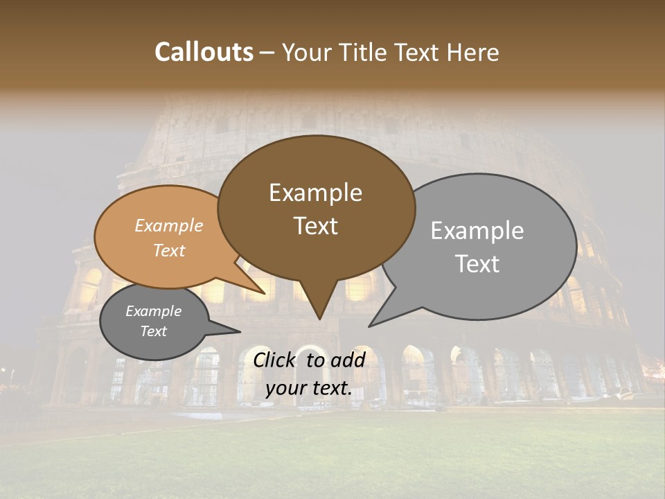 Amphitheater Gladiator Empire PowerPoint Template