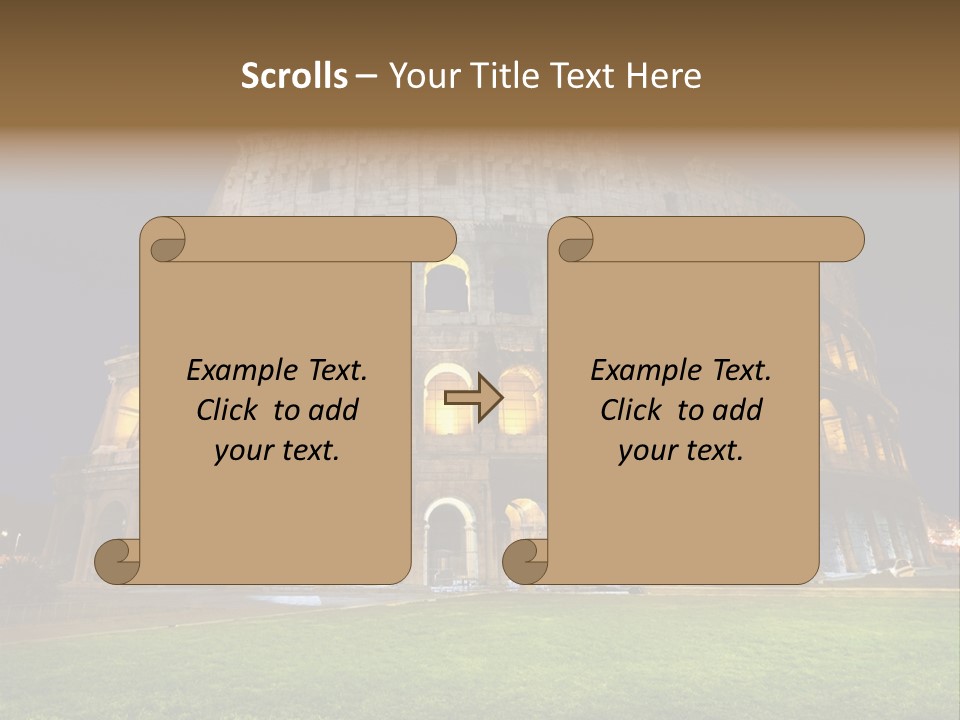 Amphitheater Gladiator Empire PowerPoint Template