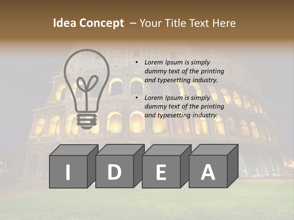 Amphitheater Gladiator Empire PowerPoint Template