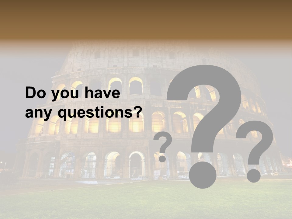 Amphitheater Gladiator Empire PowerPoint Template