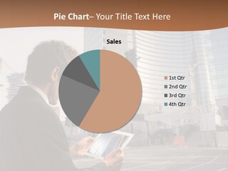 Crane Businessman Building PowerPoint Template