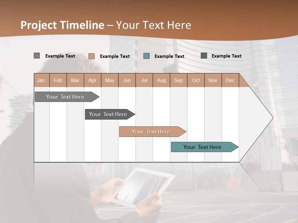Crane Businessman Building PowerPoint Template