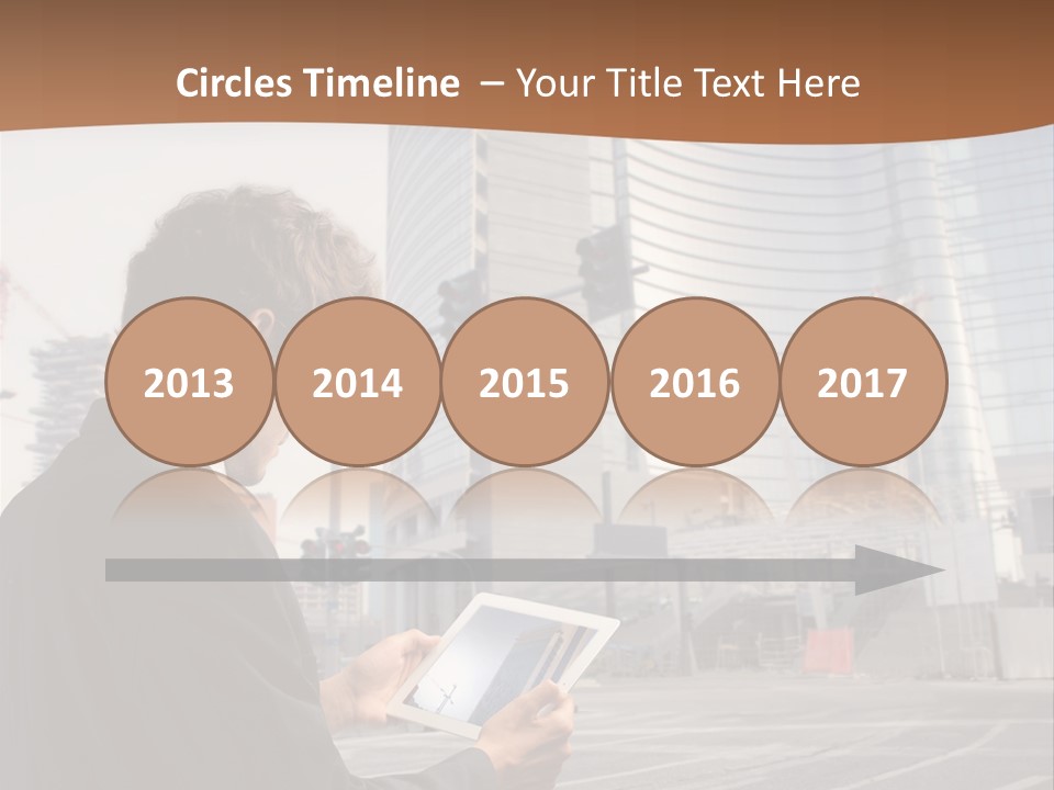 Crane Businessman Building PowerPoint Template