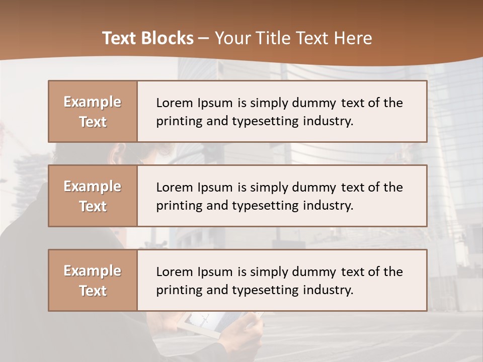 Crane Businessman Building PowerPoint Template