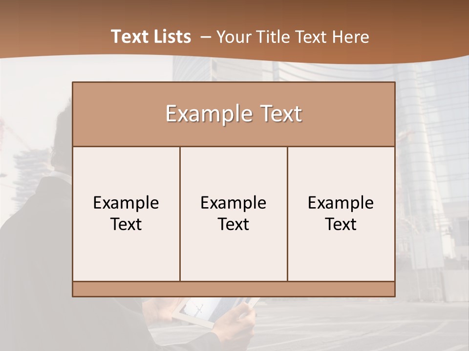Crane Businessman Building PowerPoint Template