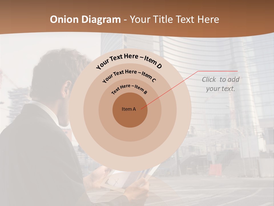 Crane Businessman Building PowerPoint Template