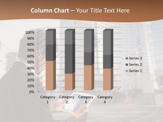 Crane Businessman Building PowerPoint Template